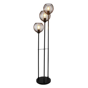 Industriële vloerlamp zwart, Wiro, met schakelaar, Nieuw, Ophalen of Verzenden, Metaal, 150 tot 200 cm