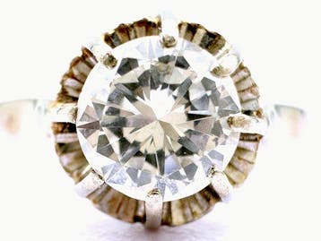 Zonder minimumprijs - Ring - 18 karaat Witgoud - 0.80ct. tw., Sieraden, Tassen en Uiterlijk, Nieuw