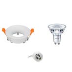 LED Spot Set GU10 - Ronde Mat Witte Inbouwspot 6W LED Spot W, Ophalen of Verzenden, Nieuw