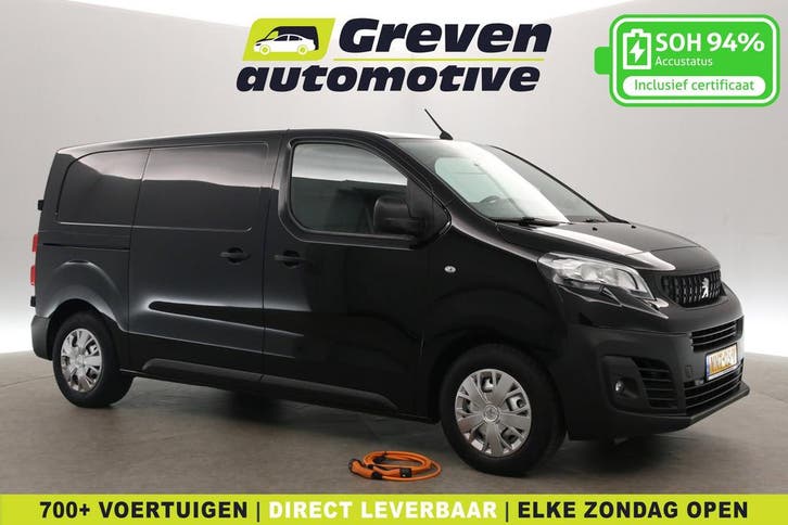 Peugeot e-Expert Standard Premium 75 kWh, Auto's, Bestelauto's, Onderhoudsboekje, Lease, Automaat, Zwart, Gebruikt, Financial lease