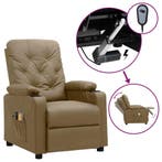 vidaXL Massagestoel elektrisch kunstleer cappuccinokleurig, Sport en Fitness, Massageproducten, Verzenden, Nieuw