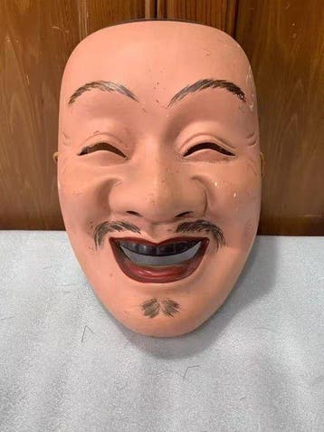 Mask - klei-lichaam - Japanse glimlachende masker (Zonder