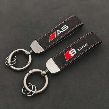 Suede Sleutelhanger met Audi S Line Embleem - Sportief en St, Verzenden, Nieuw
