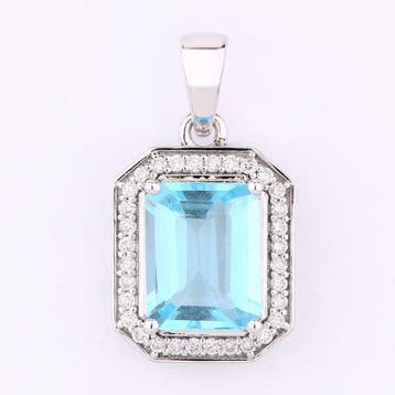Zonder minimumprijs - Hanger - 14 karaat Witgoud - 1.90ct.