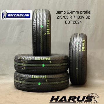215/65/17 103V S2 Michelin zomerbanden demo 6,4mm profiel 4X, Auto-onderdelen, 17 inch, Ophalen of Verzenden, Band(en), Personenwagen