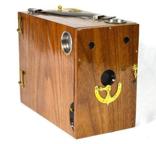 Houghton Klito 3¼ x 4¼ Box Camera - Custom Walnut Restored, Audio, Tv en Foto, Fotocamera's Analoog