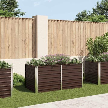 vidaXL Plantenbak verhoogd 160x80x77 cm gegalvaniseerd staal, 100 cm of meer, Verzenden, Nieuw, Metaal