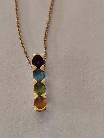 Halsketting - 18 karaat Geel goud - 0.20ct. tw. Natuurlijke, Nieuw