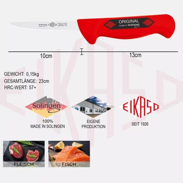Eikaso Solingen Slagersmessenset – 2-delig – Rood Handva, Ophalen of Verzenden, Nieuw, Overige materialen
