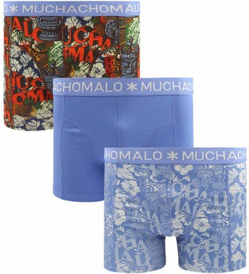 Muchachomalo Boxershorts 3-Pack Tiki maat L Heren, Verzenden, Blauw, Muchachomalo, Boxer