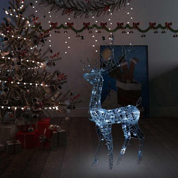 vidaXL Kerstversiering rendier 140 LEDs koudwit 128 cm, Diversen, Kerst, Verzenden, Nieuw
