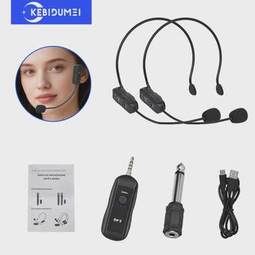Draadloze Hoofdtelefoon Microfoon Set 2.4G - Draagbaar & Fle, Verzenden, Nieuw