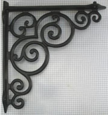 Plankdrager ijzer zwart 265 x 252 mm, Verzenden, Nieuw