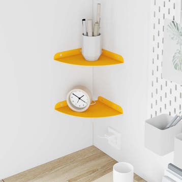 vidaXL Drijvende plank met plank 2 pcs Mosterdgeel 18 x 18 x, Verzenden, Nieuw