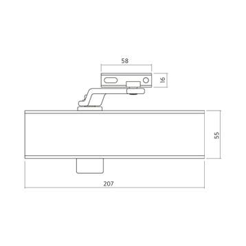 Intersteel Deurdranger met schaararm DR 120, 207x55x40,, Verzenden, Nieuw