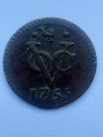 Nederland, West Friesland. VOC Duit 1755 (Zonder
