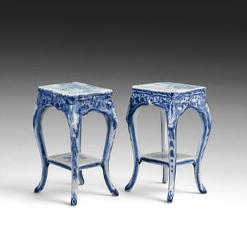 In Delftse antiek 18e eeuwse stijl - Tafel (2) - Aardewerk -, Antiek en Kunst