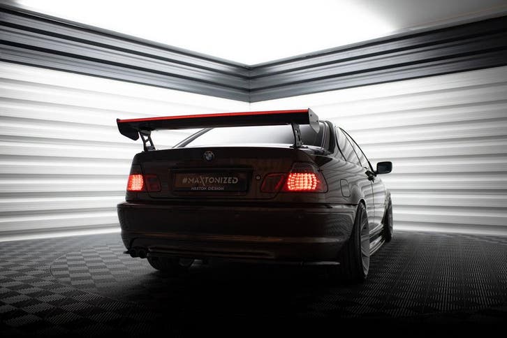 Maxton Carbon Spoiler met beugels en LED BMW 3 Coupé E46, Auto diversen, Tuning en Styling, Verzenden
