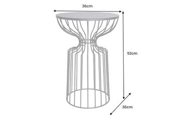 Ronde bijzettafel VARIATION 55cm zwart ijzeren metalen frame, Huis en Inrichting, Tafels | Sidetables, Ophalen of Verzenden, Nieuw