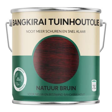 Bangkirai Tuinhout Olie - Natuur Bruin-2500ml, Minder dan 5 liter, Verzenden, Nieuw, Bruin