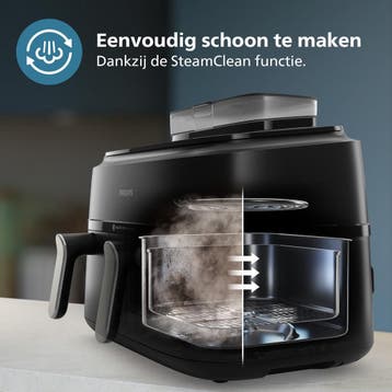 Philips 5000 Series Dual Basket Airfryer - NA551/00 -, Ophalen of Verzenden, Gebruikt, PHILIPS