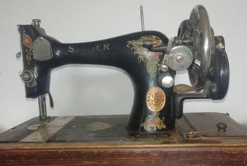 Singer 128K (1918) Naaimachine - Legering, IJzer, Hout,