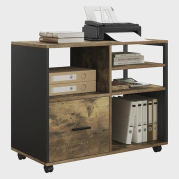 Mobiel Archiefkast Bureau met Wielen, Lades en Opbergvakken, Verzenden, Nieuw