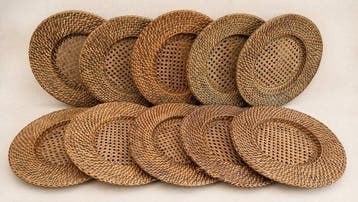 Flamant - Onderbord (10) - Bamboe, caning, wilgentenen,