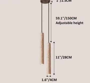 Japanse LED Hanglamp – Lange Buis, Hout en Modern Design, Verzenden, Nieuw