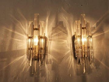 Wandlamp - Paar grote wandlampen in Bakalowits-stijl. -