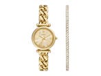 FOSSIL Carlie - Dames Horloge geschenkset - Goudkleurig, Kleding | Dames, Verzenden, Zo goed als nieuw