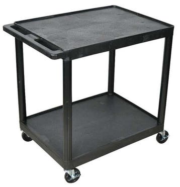 Luxor kunststof etagewagen  -  Zwart  -  Polyethyleen met, Verzenden