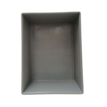 Stapelbak met oplegdeksel, 800x600x320 mm, euronorm, grijs, Ophalen of Verzenden, Gebruikt