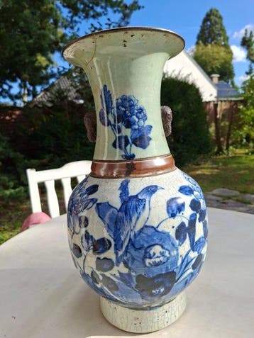 Vogel en bloemen - Porselein - China - Qing dynasty (Manchu