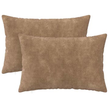vidaXL Kussen met kussen HEERLEN 2 st Taupe Microfiber, Huis en Inrichting, Verzenden, Nieuw