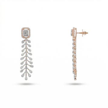 Oorbellen - 18 karaat Roségoud - 1.97ct. tw. Diamant, Nieuw