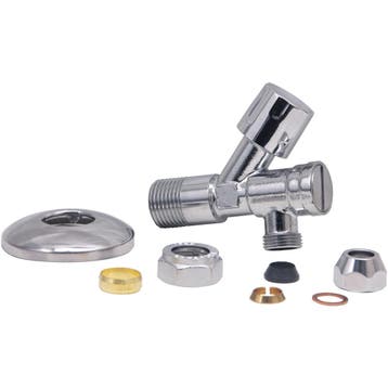Riko Hoekstopkraan met Filter - 1/2 of 15mm x 3/8 of knel, Ophalen of Verzenden, Nieuw