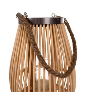 Gardlov bamboe rotan lantaarn groot - Sfeervolle 40 cm la..., Ophalen of Verzenden, Nieuw