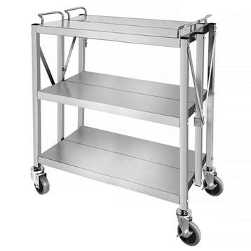 GGM Gastro | Serveerwagen - opvouwbaar - 880x500mm - met 3 |, Verzenden