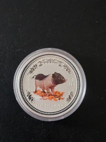 Australië. 1 Dollar 2007, Lunar I, 1 Oz (Zonder