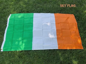 Ierse Vlag 90x150cm Polyester - Groen Wit Oranje, Diversen, Verzenden, Nieuw