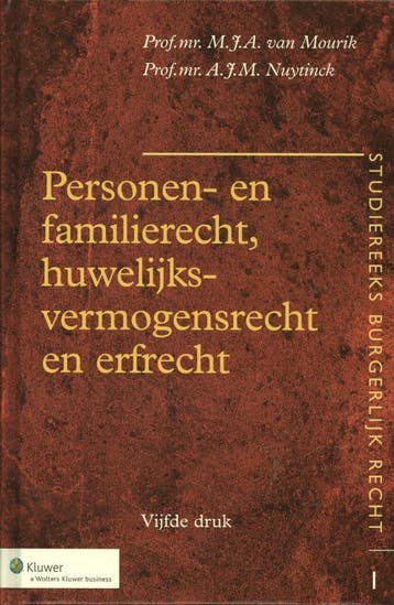 Personen- en familierecht, huwelijksvermogensrecht en, Verzenden, Gelezen, M.J.A. van Mourik