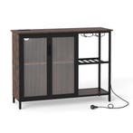 LIVSK Wijnkast met Stopcontacten - LEDverlichting - Vrijstaa, Huis en Inrichting, Woonaccessoires | Kisten, Verzenden, Nieuw