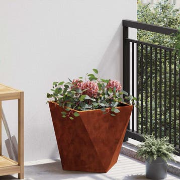 vidaXL Plantenbak Roestig 40 x 40 x 40 cm weervast staal, Verzenden, Minder dan 60 cm, Nieuw, Metaal