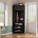 Moderne Garderobeset – Houten Halgarderobe 4 Haken 53×53×180, Huis en Inrichting, Kasten | Kledingkasten, Verzenden, Nieuw