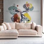 Profhome 399101-GU Fotobehang vogel patroon mat grijs, Verzenden