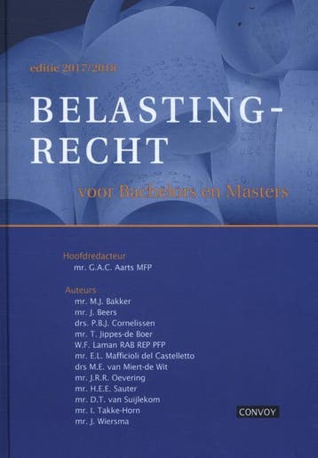Belastingrecht 2017/2018, 9789463170543, Boeken, Verzenden, Zo goed als nieuw, HBO