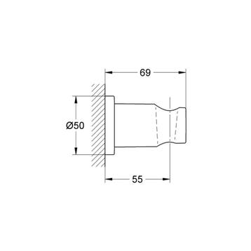 Handdouchehouder Grohe Rainshower Cool Sunrise Geborsteld, Ophalen of Verzenden, Nieuw