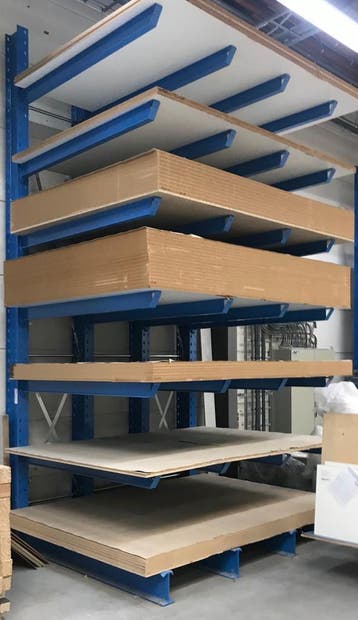 Draagarmstelling NIEUW opslag plaatmateriaal 1,53 x 3,05 m, Ophalen of Verzenden