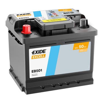 Exide Excell accu | EB501 | 12V 50Ah, Ophalen of Verzenden, Nieuw